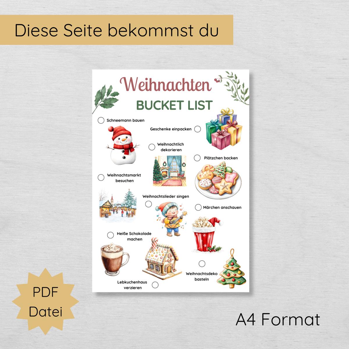 Weihnachten Bucket List, Weihnachtsaktivitäten für die Familie