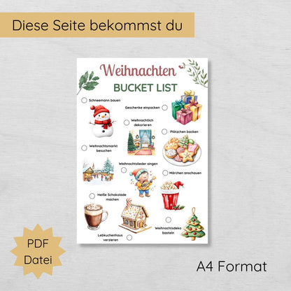 Weihnachten Bucket List, Weihnachtsaktivitäten für die Familie