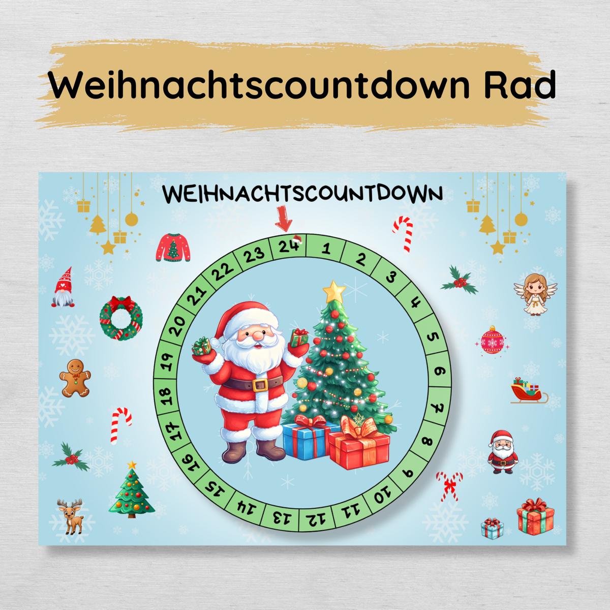 Adventskalender für Kinder Weihnachtscountdown Rad