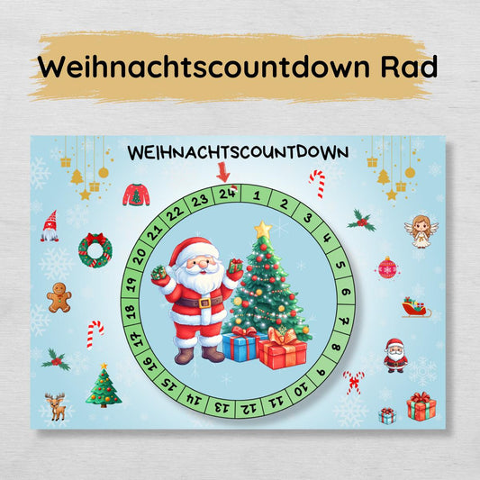 Adventskalender für Kinder Weihnachtscountdown Rad