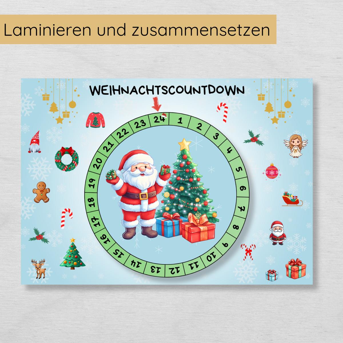 Adventskalender für Kinder Weihnachtscountdown Rad