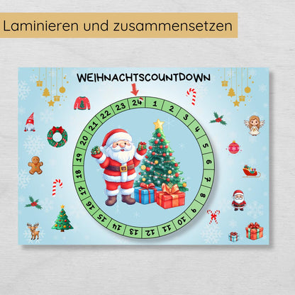 Adventskalender für Kinder Weihnachtscountdown Rad