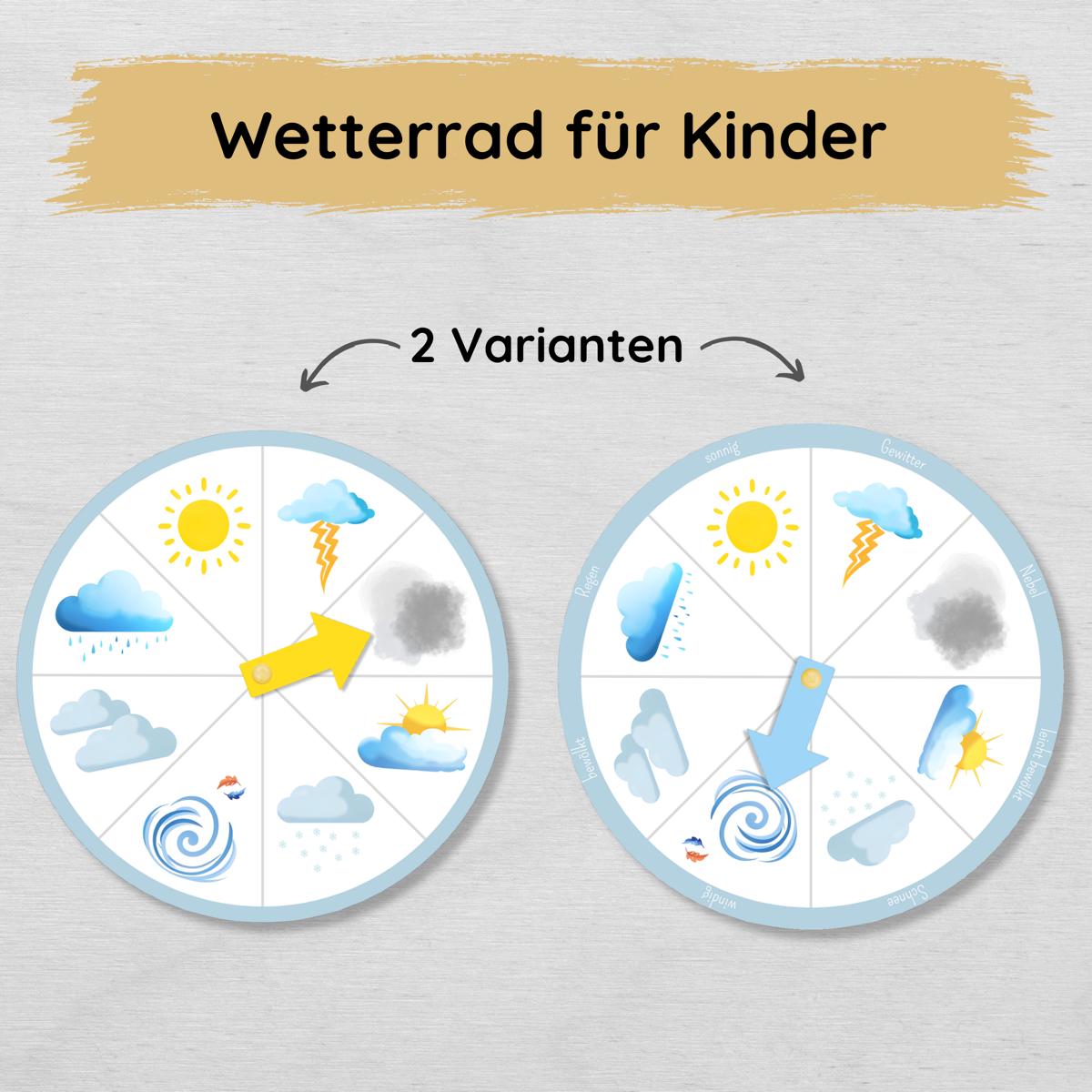 Wetteruhr für Kinder