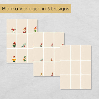 50 Wichtelbriefe für mehrere Kinder plus Blanko Vorlagen & Briefumschläge