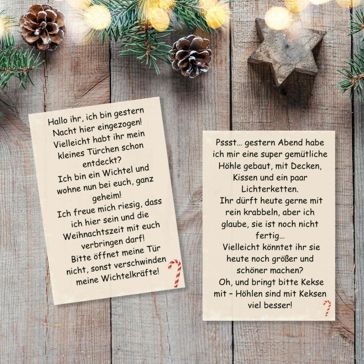 50 Wichtelbriefe für mehrere Kinder plus Blanko Vorlagen & Briefumschläge