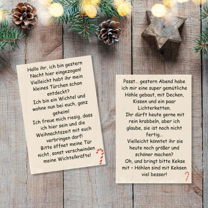 50 Wichtelbriefe für mehrere Kinder plus Blanko Vorlagen & Briefumschläge