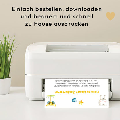 Brief von der Zahnfee Set inkl. Urkunde und Briefumschlag, gelb