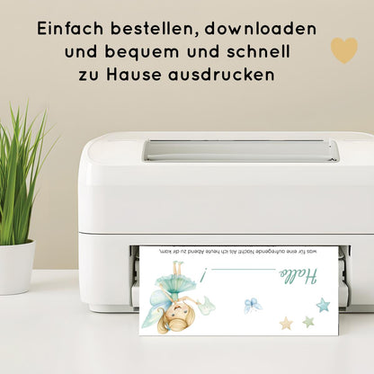 Brief von der Zahnfee Set inkl. Urkunde und Milchzahnkalender, blau